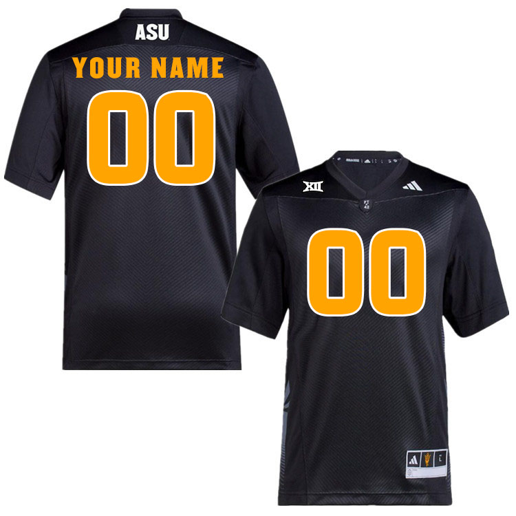 Custom Arizona State Sun Devils Name And Number Football Jersey-Black